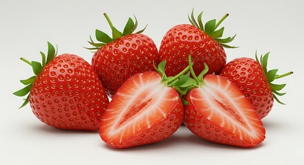 Fresh Strawberry Delight: Close-Up of Ripe Berries