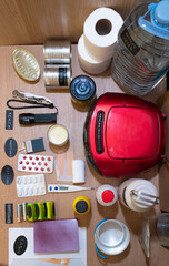 EU Recommended Survival Kit, view from above