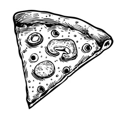 Pizza Slice – Bold Line Food Icon