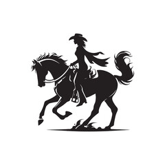 Rodeo Performer Vector Silhouette, Cowboy Skills, Rodeo Action, Wild West Event, Rodeo Athlete, Western Rodeo, Cowboy Performance, Bull Riding.
