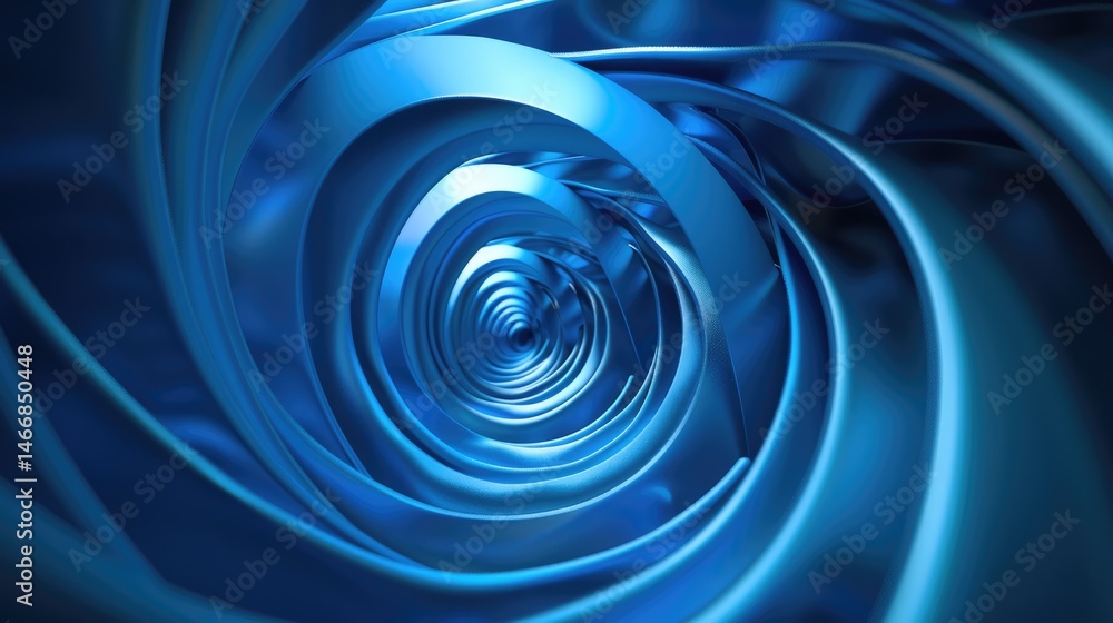 Poster abstract composition with intertwined vibrant pastel color curve on a dark background. background im