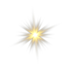Vector transparent sunlight with sun glare. Overlay, Sun rays and glare, Sun, sunrays, light transitions, lens flare, light leaks and glare in PNG format. PNG sunlight flare. Golden flash and glare.
