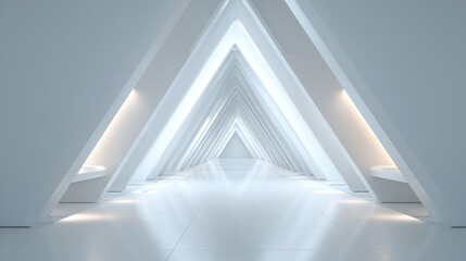 Modern triangular corridor interior design