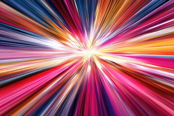 Exploding vibrant radial lines