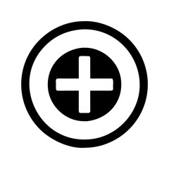 Obraz premium Plus sign addition symbol icon. Plus with lines used for adding elements.