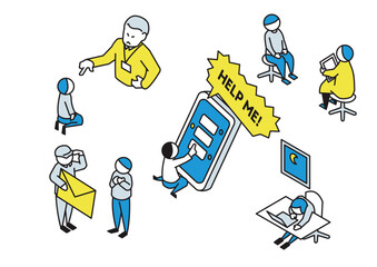 ブラック企業に関するイラスト