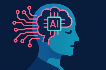 Artificial intelligence chip processing data inside human brain