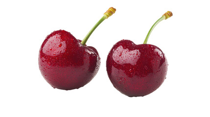 Fresh red cherries with vibrant shine.