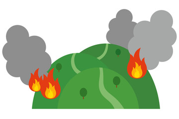 山火事のイラスト