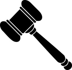 hammer icon vector, Court gavel icon  silhouette