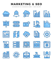 Marketing & SEO icon pack for your website. mobile. presentation. and logo design.