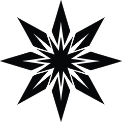 Obraz premium Blazing Star Flower Icon Silhouette Vector Illustration