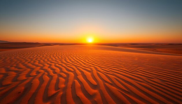 sunset over the desert