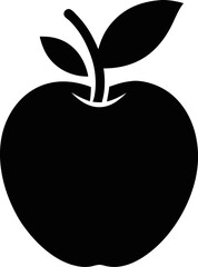 Appleberry fruit icon Silhouette vector on transparent background