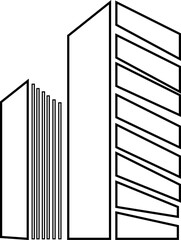 Building Architecture icon, such as city, apartment, condominium, town, City, Real estate, buildings icons. Hospital, town house, museum. Urban architecture, city skyscraper, downtown. Vector