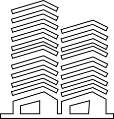 Building Architecture icon, such as city, apartment, condominium, town, City, Real estate, buildings icons. Hospital, town house, museum. Urban architecture, city skyscraper, downtown. Vector