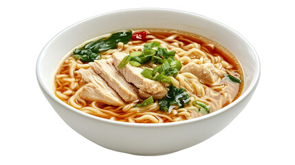 Chicken Noodle Soup Recipe isolated on transparent background