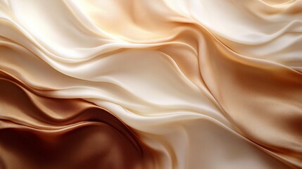 Fototapeta premium White and milk chocolate flowing