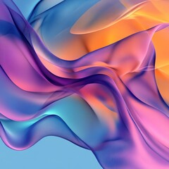 Obraz premium Abstract flowing fabrics in vibrant colors