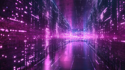 Naklejka premium modern digital matrix minimal background