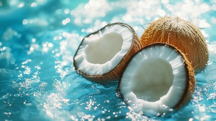 Coconut in the water