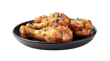 Delicious Grilled Chicken Drumsticks Recipe isolated on transparent background