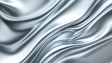 Glossy Metallic Slate Gray Gradient Background with Wavy Reflective Texture and Curved Lines