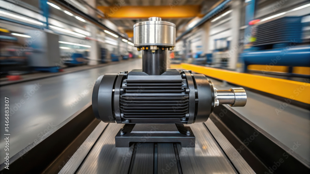 Poster hydraulic mechanism component in modern industrial machine designed for precise mechanical operation
