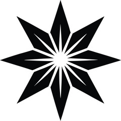 Obraz premium Star of Bethlehem Flower Icon Silhouette Vector Illustration