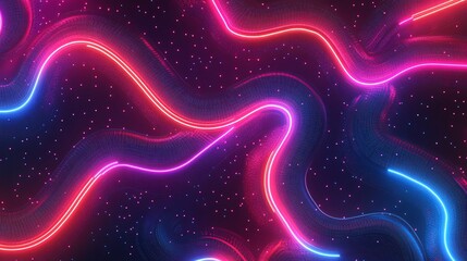 Obraz premium neon data network pattern minimal background