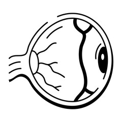 A hand drawn style icon showing the retina structure
