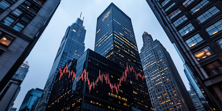 Investing in biotech innovation urban financial market trends cityscape analysis evening environment growth insights