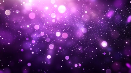 Purple Bokeh Background Sparkling Lights and Glimmering Dust