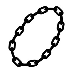 Illustration of a black chain, a symbol of strength and restriction