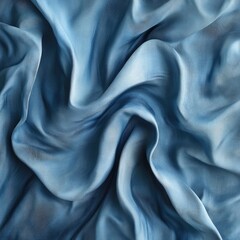 Obraz premium Draped, textured blue fabric with subtle sheen