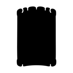 Monochrome vector scroll design with ornate top and bottom details for display