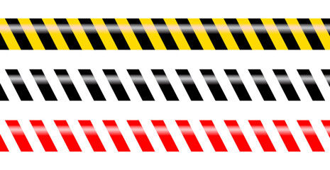 Red Yellow Black Hazard Danger Warning Barrier Tape Vector Illustration
