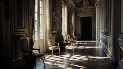 Sunlit Grandeur: A Glimpse into an Elegant Hallway