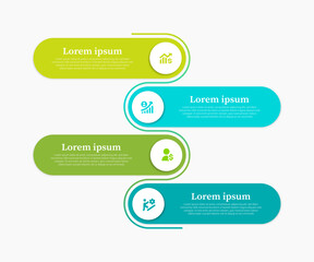 Structured Timeline Business Infographic with Financial and Growth Icons