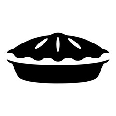 Delicious black and white apple pie with a flaky crust vector illustration