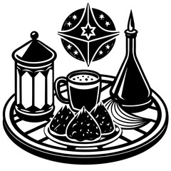 black and white coffee cup