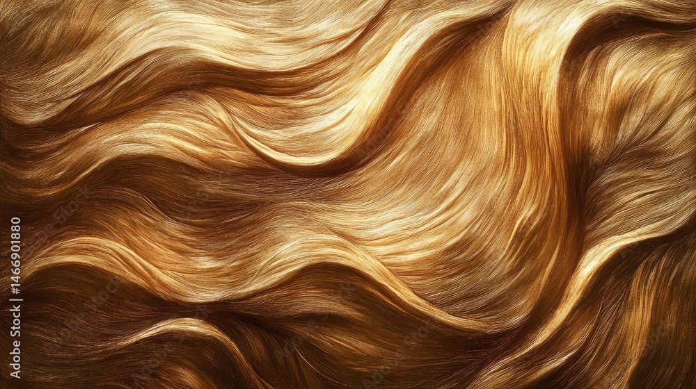 Poster dynamic swirls of oil paint layered richly on canvas, forming an abstract design in horizontal forma