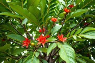 Mexican Amate Tree in Bloom