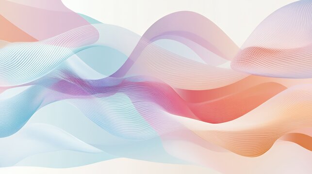 Abstract Pastel Waves Flowing Design