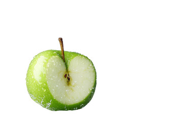 Delicious green apple kitchen countertop food photography bright environment close-up view healthy snack concept for seo impact Png, Transparent background.