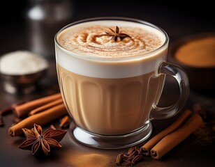 Chai Latte mit Hafermilch und Zimt