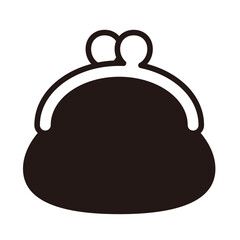 シンプルながま口のアイコンイラスト