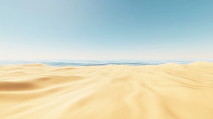 Naklejka premium Summer Beach Paradise: Golden Sands and Azure Waters