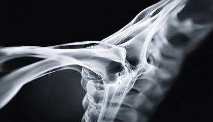 Detailed Bone Xray of Elbow Joint in Gray Tone for Medical Examination