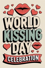 Celebrate World Kissing Day with fun activities and love-themed decorations in your community event